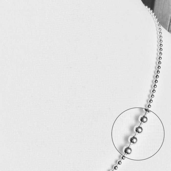 sterling silver bead chain fingerprint jewellery base