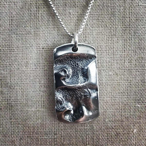 Sway Silver Dog Nose Impression Tag Pendant Cambridge Canada