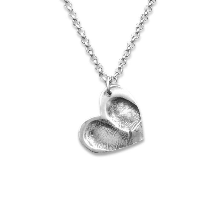 fingerprint heart pendant Sway Silver Canada