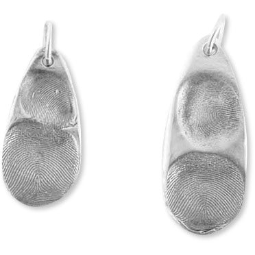 Small Teardrop Fingerprint Pendant