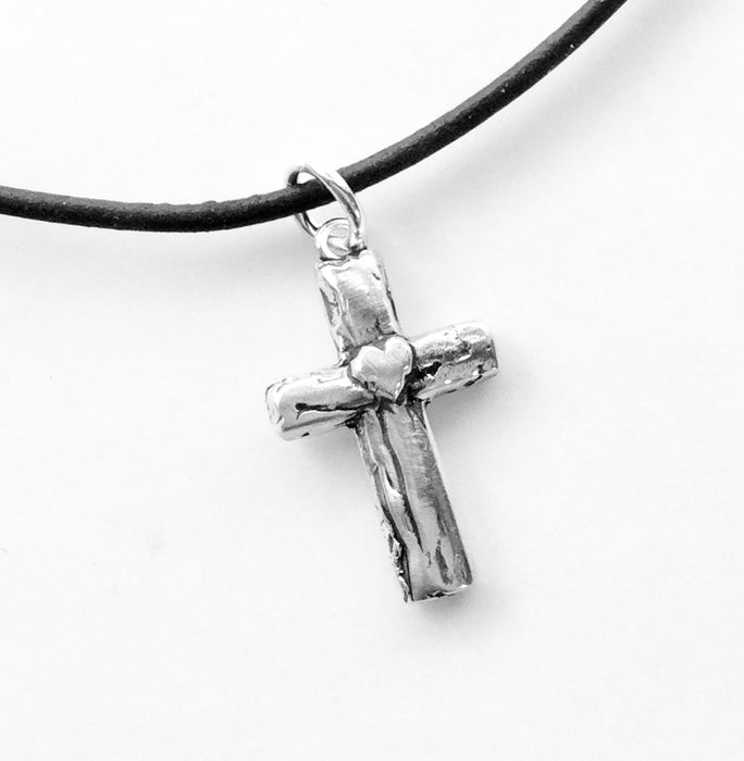 Rustic Cross Pendant Necklace